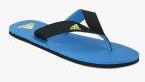 Adidas Black Solid Thong Flip Flops Men