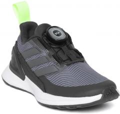 ADIDAS Kids Grey & Black Rapid BOA Running Shoes