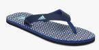 Adidas Navy Blue Printed Thong Flip Flops Men