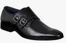 Aditi Wasan Black Leather Regular Monk Shoes Men