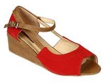 Adriana & Gabriella Red Wedges women