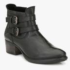 Alberto Torresi Black Leather Heeled Boots Women