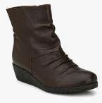 Alberto Torresi Brown Leather Heeled Boots women