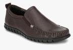 Alberto Torresi Brown Leather Regular Loafers Men