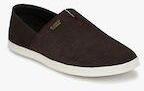 Alberto Torresi Coffee Brown Leather Regular Slip On Sneakers Men