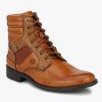 Alberto Torresi Tan Mid Top Flat Boots Men