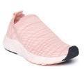 Alcis Peach Coloured & Off White Self Striped Running Shoes Women