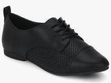 Aldo Olaya Black Derby Lazer Cut Lifestyle Shoes women