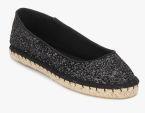 Aldo Umalecia Black Glitter Espadrille Belly Shoes Women