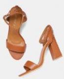 All About You Tan Brown Solid Heels Women