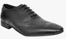 Allen Cooper Black Leather Regular Brogues Men