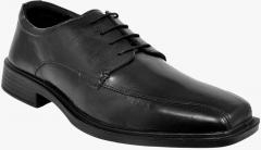 Allen Cooper Black Leather Regular Derbys Shoes men