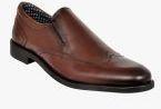 Allen Cooper Brown Leather Formal Shoes Men