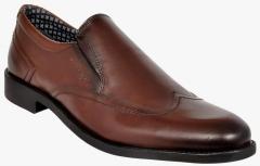 Allen Cooper Brown Leather Formal Shoes men