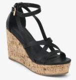 Allen Solly Black Ankle Strap Wedges women