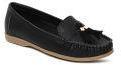 Allen Solly Black Synthetic Leather Loafers Women