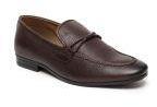 Arrow Brown Leather Formal Slip On Shoes Men