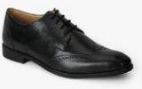 Arrow Tiago Black Brogue Derby Formal Shoes Men