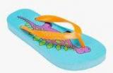 Arugam Bay Dino Orange Flip Flops Girls