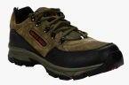 Bacca Bucci Olive Leather Regular Trekking Shoes Men