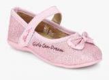 Barbie Pink Glitter Bow Belly Shoes girls