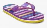 Barbie Purple Striped Flip Flops girls