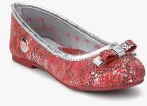 Barbie Red Animal Print Bow Belly Shoes girls