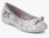 Barbie Silver Animal Print Bow Belly Shoes Girls