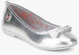 Barbie Silver Metallic Bow Belly Shoes girls