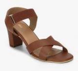 Bata Block Mule Tan Sandals Women