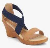 Bata Block Navy Blue Wedges women