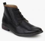 Bata Qdhani Black Boots Shoes Men