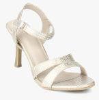 Bata Serah Beige Metallic Sandals Women