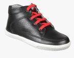 Beanz Black Leather Regular Sneakers Boys