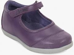 Beanz Purple Solid Ballerinas girls