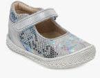 Beanz Silver Printed Ballerinas Girls