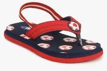 Beanz Soccer Red Flip Flops boys