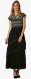 Belle Fille Black Colored Printed Maxi Dress Women