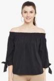 Belle Fille Black Solid Blouse Women