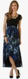 Belle Fille Blue Colored Printed Asymmetric Dress Women