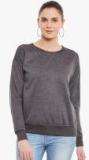 Belle Fille Grey Solid Sweatshirt Women