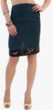 Belle Fille Navy Blue Pencil Skirt Women