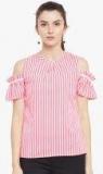 Belle Fille Pink Striped Blouse Women