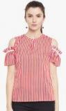 Belle Fille Red Striped Blouse Women