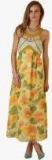 Belle Fille Yellow Colored Printed Maxi Dress Women