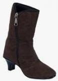 Berry Purple Calf Length Brown Boots women