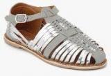 Berry Purple Silver Sandals women