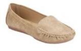 Blue Button Beige Moccasins women