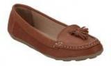 Blue Button Tan Moccasins Women