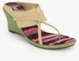 Bonjour Beige Wedges Women